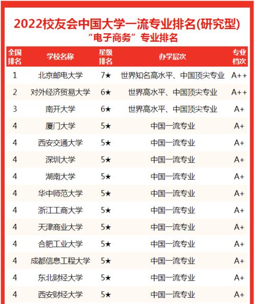 数字电子商务专业大学排名